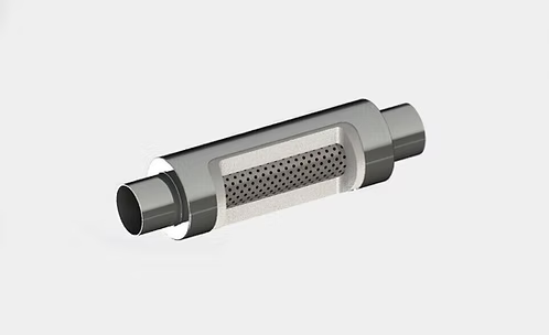 3.0'' Exhaust Muffler Straight Through Design 4.5" Round Body
