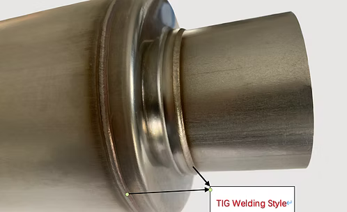 3.0'' Exhaust Muffler Straight Through Design 4.5" Round Body
