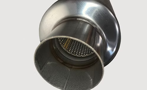 3.0'' Exhaust Muffler Straight Through Design 4.5" Round Body