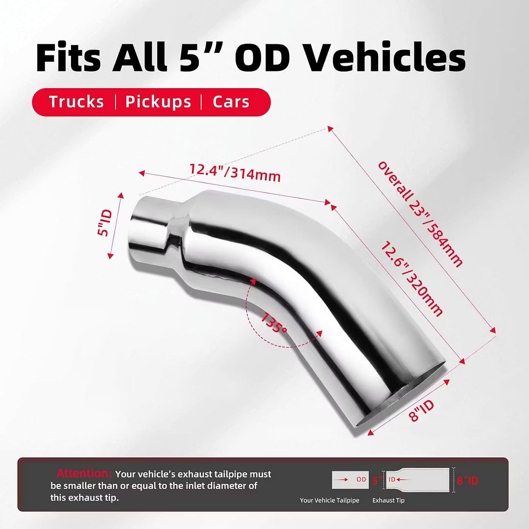 5-8" Exhaust Elbow 304SS