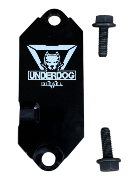 UnderDog Diesel Billet Coolant Block-Off Plate - 2001-2024 GM 6.6L Duramax
